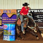 Karly barrel racing at the 2014 BBR finals
