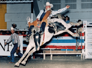 David Browder riding at the 1994 CNFR  - JJJ photo 