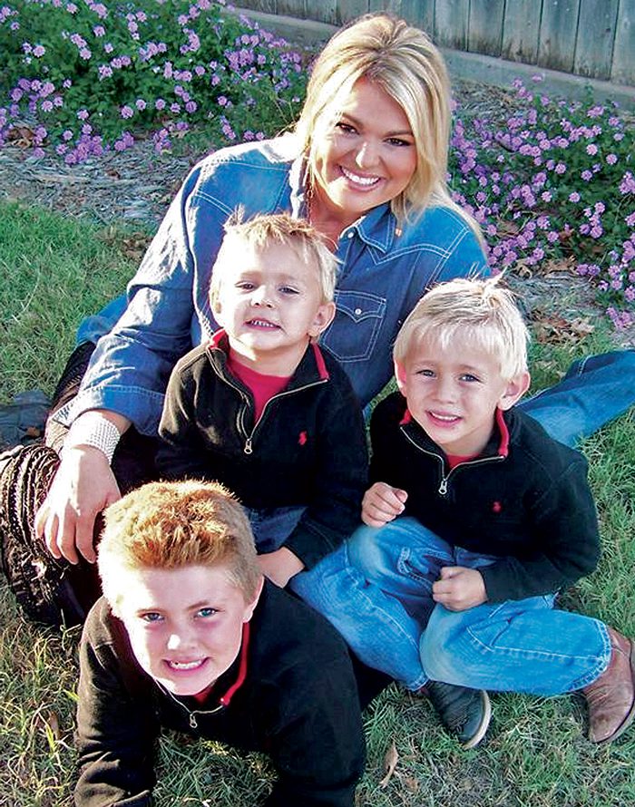 Shawn with her three boys Landon, Hilton and Paxton - courtesy of the family