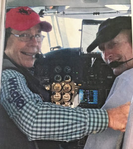 Don Gay and Kent Magnuson in the cockpit - courtesy of the family